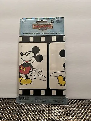 NOS Mickey Mouse Decorative Wall Border PrePasted 5 Yards • $12.90