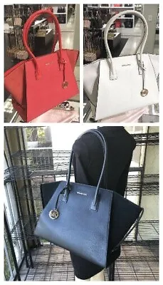 Michael Kors Extra-Large XL Leather Tote Shoulder Bag Handbag Purse Lady Satchel • $402.52