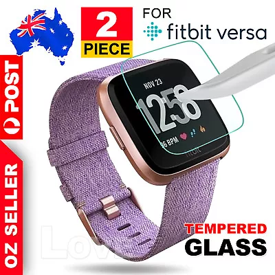 2x For Fitbit Versa Screen Protector 9H Tempered Full Coverage Glass Guard • $4.25