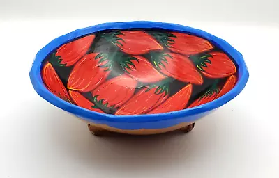 Mexican Art Pottery Hand Painted Chili Pepper Bowl Wall Art - Riviera Maya 2014 • $17