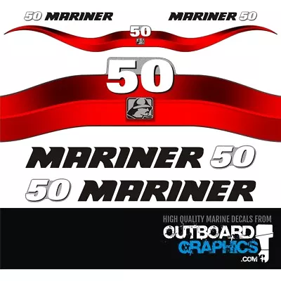 Mariner 50hp 2 Stroke Outboard Decals/sticker Kit • $45.34