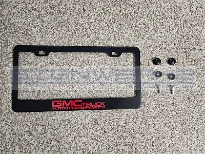 GMC Motorsports Red Black Stainless Steel License Plate Frame • $18.89