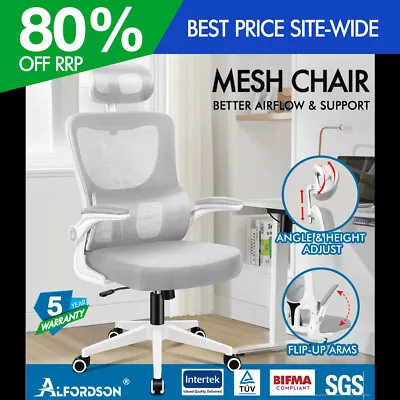 ALFORDSON Mesh Office Chair Executive Computer Tilt Fabric Seat Racing Work • $102.95