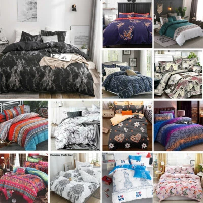 $28.80 • Buy 2023 New Soft Doona Duvet Quilt Cover Set Single Double Queen King Size Bed