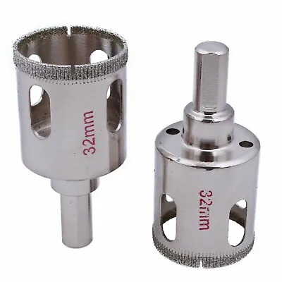 2Pcs 32mm Diamond Hole Saws 1.25  Granite Drill Bits Tools For Stone Glass Tile • $13.98