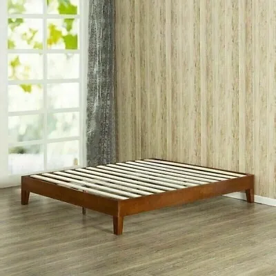 King Size Bed Frame Solid Wood Platform Modern Farmhouse Mid Century Mission New • $314.95