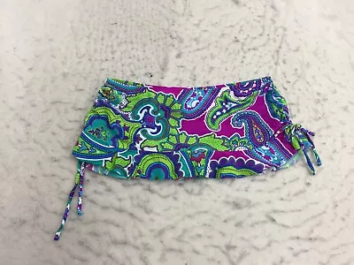 Allen B. Swim Skirt Womens 10 Bluesgreens Paisley Side Ties • $6