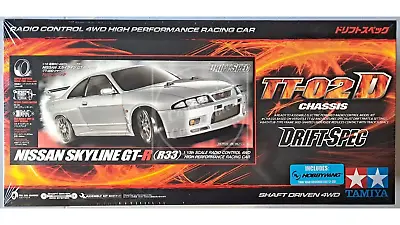 Tamiya RC 1/10 Nissan GT-R (R33) 4WD Drift Spec Kit TT-02D Chassis #58604-60A • $214.20