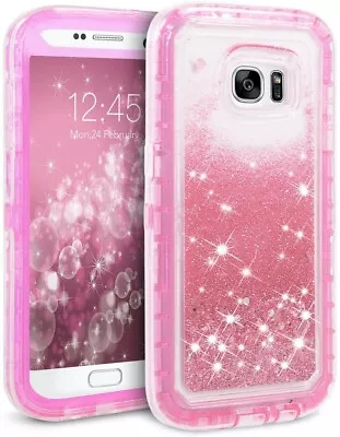 Samsung Galaxy S7 Edge ShockProof Sparkle Bling Liquid Glitter Protection Case • $17