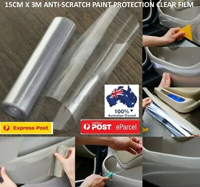 3M X 15cm Clear Vinyl Film Wrap Anti Scratch Scratches Paint Protection AU • $17.77