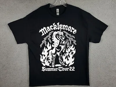 Macklemore Summer Tour 2022 Concert T-shirt Adult Sz XL Black Hip Hop Two Sided • $14.99