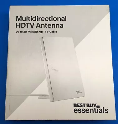 Best Buy Essential Multidirectional Indoor Plate HDTV VHF/UHF Antenna BE-ANT716 • $12.99