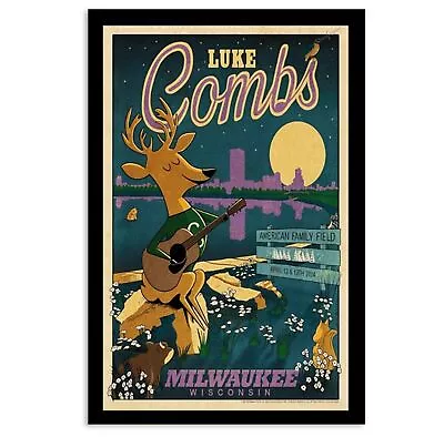Luke Combs American Family Field Milwaukee WI Apr 12rd-13nd 2024 Poster • $14.65