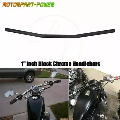 1  Inch Black Motorcycle Handlebars Drag Z Bar For Harley Sportster XL 883 1200 • $37.55