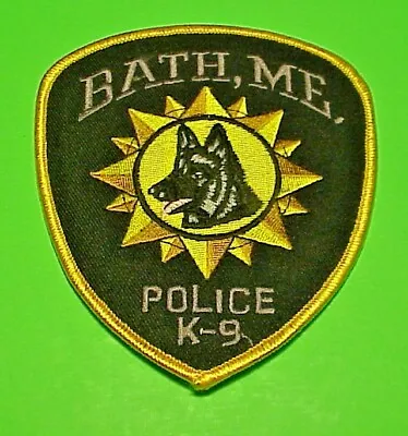 Bath  Maine  K-9  Me  4 7/8   Police Patch  Free Shipping!!! • $9.99