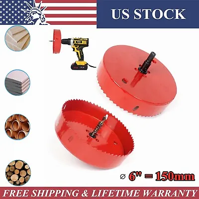 6  Hole Saw Blade Corn 150mm Hole Drilling Cutter Cornhole Boards Woodwork Tools • $14.98