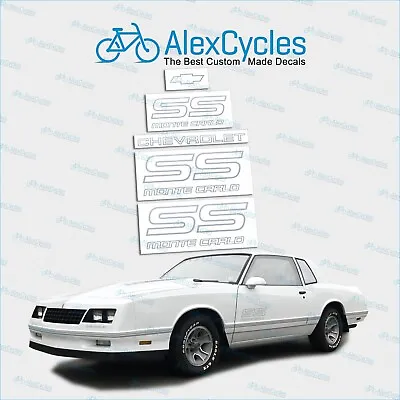 Monte Carlo SS 87 88 Restoration Vinyl Silver Decals Stickers Kit Chevy Logo • $22.70