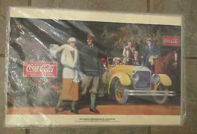 NOS Coca Cola Collectible Art Placemats Vintage Sign Set Of 4 Sealed 1924 Poster • $69