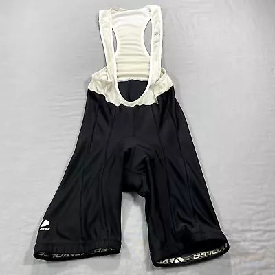 Voler Bib Shorts Mens Large Black White Fitted Road Bike Cycling Padded Stretch • $34.88