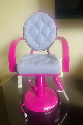 American Girl Adjustable Hair Salon Styling Chair W/ Curling Iron Accessory • $35