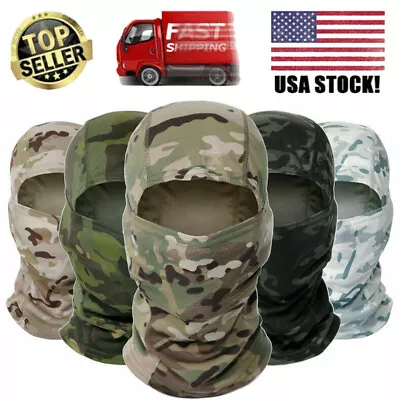 Tactical Balaclava Face Mask UV Protection Military Hunting Helmet Liner Cap Hat • $8.99