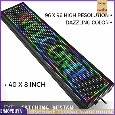 High Brightness Outdoor LED Sign Programmable Scrolling Message Display Board US • $72.20