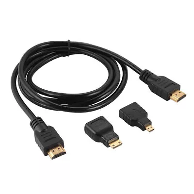 1.5m HDMI To HDMI / Mini Hdmi / Micro HDMI Adapter HD Cable Kit For Computer TV • $6.35