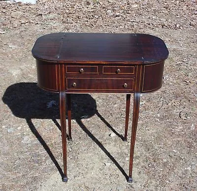Vintage Federal Style Astragal End Work Sewing Table • $495