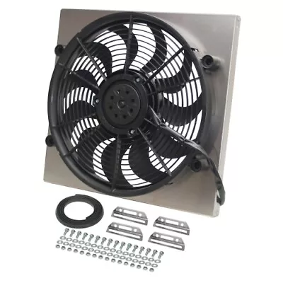 Derale 16819 High Output Single 17  Electric RAD Fan/Aluminum Shroud Kit • $294.73