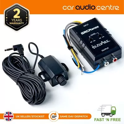 In Phase 2 Channel Hi-Low Speaker To RCA Line Out Converter & Bass Control • £19.95