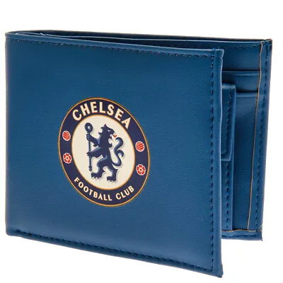 Chelsea Fc Coloured Crest Pu Leather Wallet - Official Football Gift Mens Xmas • £15.99