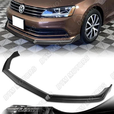 $85.99 • Buy For 15-18 Volkswagen VW Jetta MK6 Matt Black Front Bumper Lip Splitter Spoiler