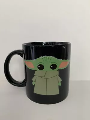 NEW Star Wars Disney Baby Yoda Grogu 18oz Mug Mandalorian Green On Black • $10