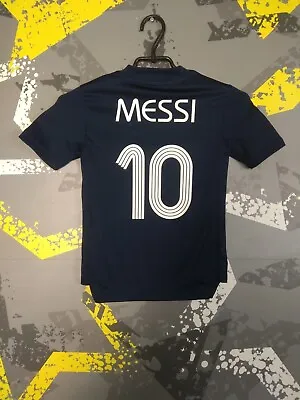 Messi #10 Argentina Team Jersey Fan Football Soccer Shirt Adidas Young XS Ig93 • $42.49