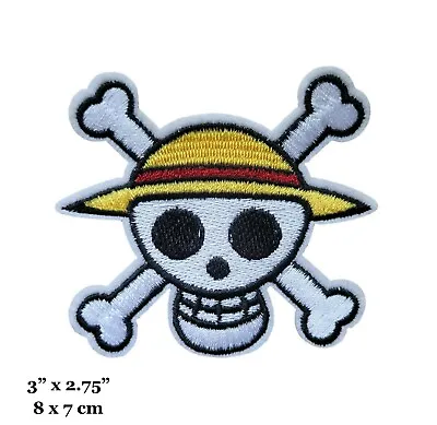 One Piece Anime Series Monkey D Luffy Skull Logo Embroidered Iron On Patch • $4.99