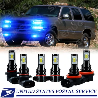 For  Suburban Tahoe 2007-2014 - 6x LED Headlight + Fog Light Ice Blue Bulbs • $34.49