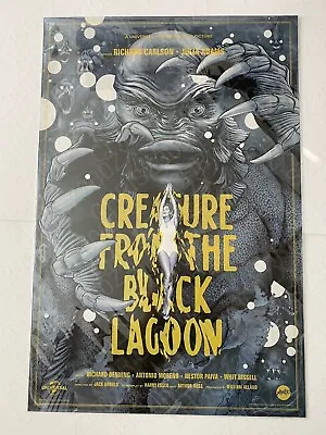 Creature From The Black Lagoon Silver Variant Martin Ansin Poster Print Mondo • £124.02