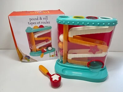 Pound & Roll Baby Activity Toy Station With 1 Toy Hammer And 4 Balls For Kids • £14.99