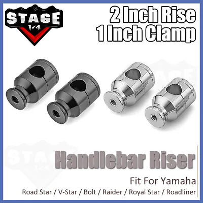 $45.55 • Buy 2  Lift Cylinder Head Handlebar Risers 1  Clamp For Yamaha Road Star V-Star 650