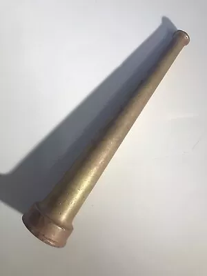 Brass Fire Hose Nozzle Antique 12  Unbranded Vintage Industrial Solid Heavy • $60