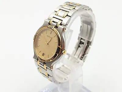 [Exc+5] Gucci 9000M Cream Dial Quartz Vintage Men's Wrist Watch From JAPAN 868 • $173