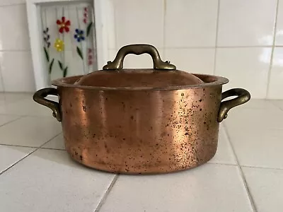 Vintage Mauviel 1830 Copper 8  Oval Roast Pan Pot • France • $187.50