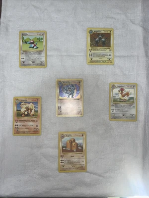 $19.99 • Buy Lot Of 6 Pokemon Cards, All Shadowless Base Set,1 Shadowless 1st Edition Machamp