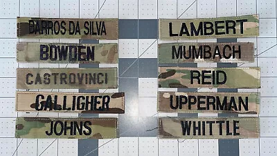 US Army Multicam OCP Name Tape With Hook Lot Of 10 Used Z2 • $14.90