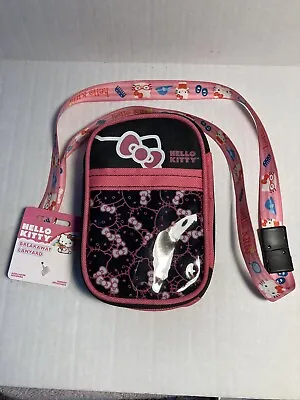NEW Hello Kitty Small Purse Pouch Phone Case & Breakaway Lanyard Pink Dollhouse • $16.98