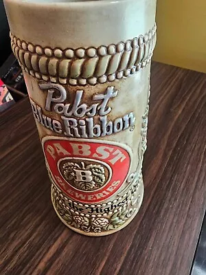 1970 Pabst Blue Ribbon Brewery Ceramarte Brazil Ceramic Beer Stein • $20