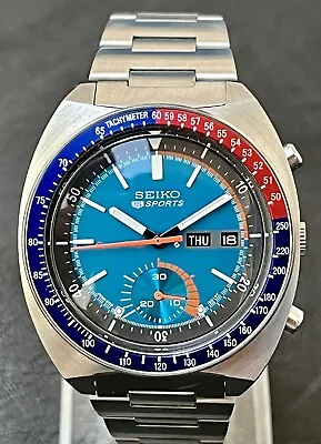 $576.50 • Buy Seiko 5 Sports 6139-6002 Pepsi Vintage Speedtimer Pogue Chronograph Men's Watch