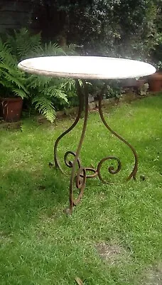 £200 • Buy Old Marble Top/ Wrought Iron Table