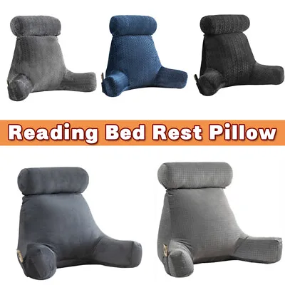 Reading Pillow TV Bed Rest Memory Foam With Arms Rests Neck Roll Back Support • $40.84