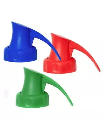 Milk Pourers Topster Plastic Top Bottles Red Green Blue Fits Plastic Milk Bottle • £11.95